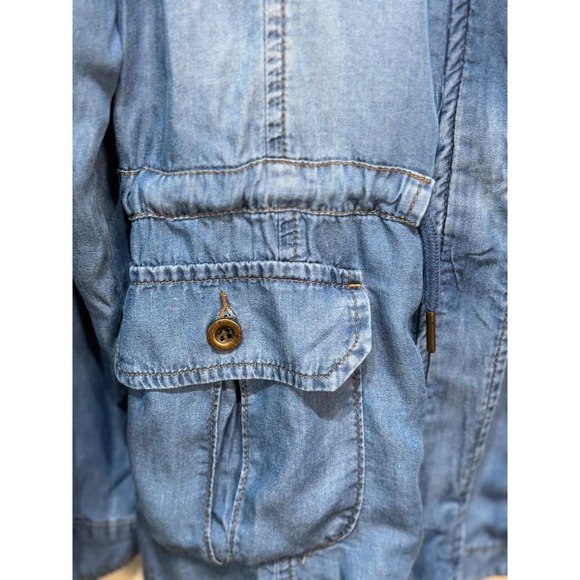 Grace & Lace Women‎ Medium Denim Tencel Jacket With Zipper & Buttons - Picture 2 of 11